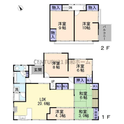 �Ԏ��}�@�y���i�z680���~���y�n�ʐρF392.69�������[�g���i118.78�؁j�������ʐρF119.98�������[�g���i36.29�؁j���Ԏ�F6LDK���z�N���F1969�N6��