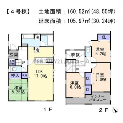 �@�y4�����z4480���~���y�n�ʐρF160.52�������[�g���i48.55�؁j�������ʐρF105.97�������[�g���i32.04�؁j���Ԏ�F4LDK���z�N���F2026�N12����{�����\��